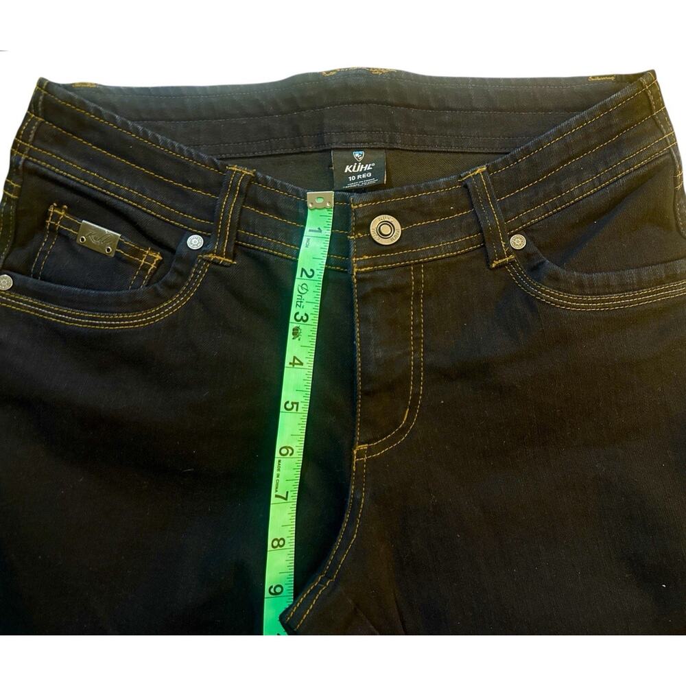 Kuhl Danzr Skinny Jeans 360 Stretch Midnight Blue Drawcord Inner Waist Womens 10 - Picture 16 of 16